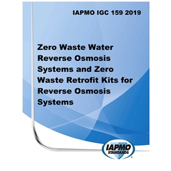 IAPMO IGC 159-2019 Zero Waste Water Reverse Osmosis Systems and Zero Waste Retro
