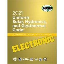 2021 Uniform Solar, Hydronics and Geothermal Code eBook