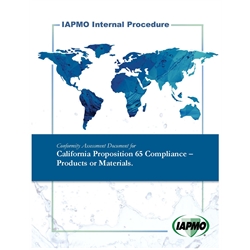 IAPMO Conformity Assessment Document California Proposition 65 Compliance