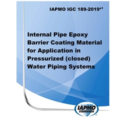 IAPMO IGC 189-2019e1 Internal Pipe Epoxy Barrier Coating Material for Applicatio
