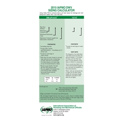 2015 Drain Waste & Vent Pipe Sizing Calculator