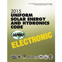 2015 Uniform Solar Energy Hydronics Code eBook