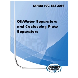 IAPMO IGC 183–2016 Oil/Water Separators and Coalescing Plate Separators