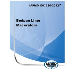 IAPMO IGC 290-2012e1 Bedpan Liner Macerators